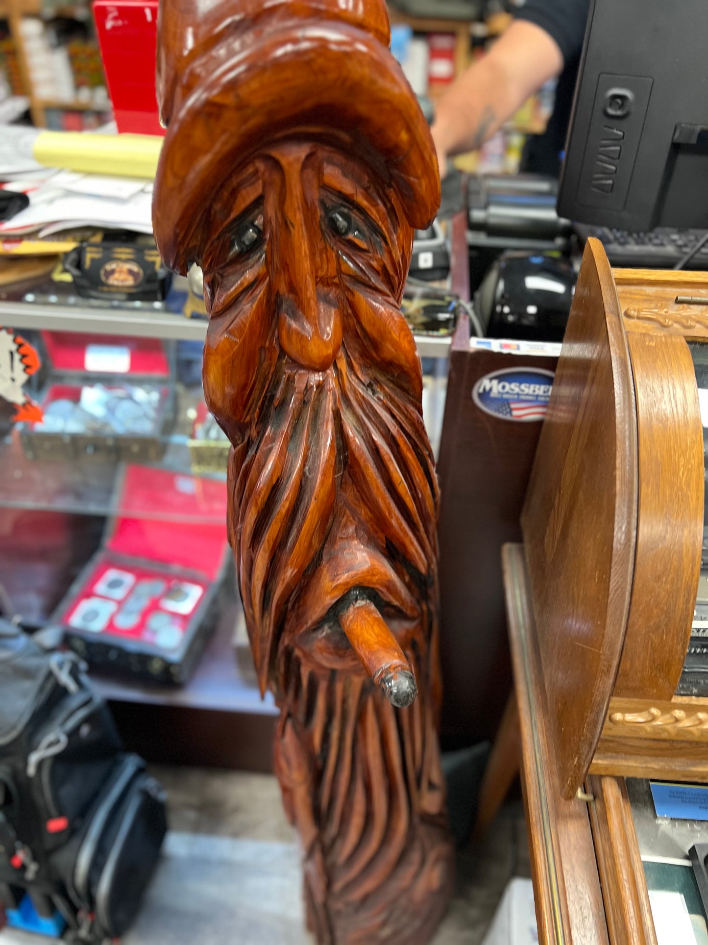 Carved Birch Statue VERY UNUSUAL 48in.