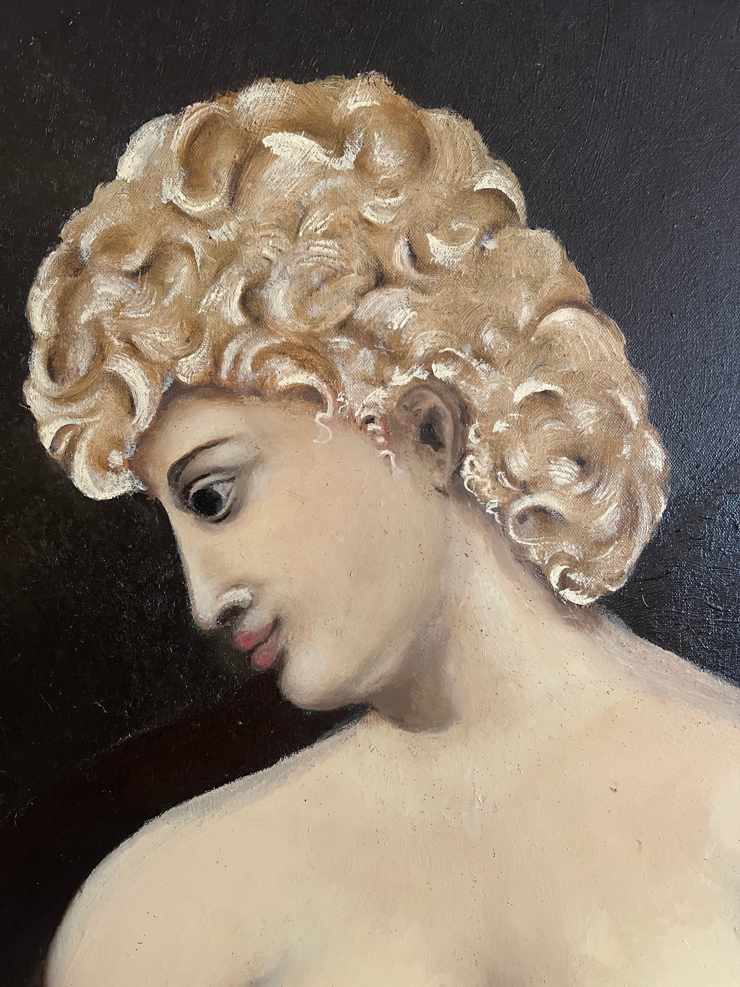Original Oil, David J S De Landi, 2011. Oil on canvas 5 x 7 feet 6 1'2 in Gilded frame