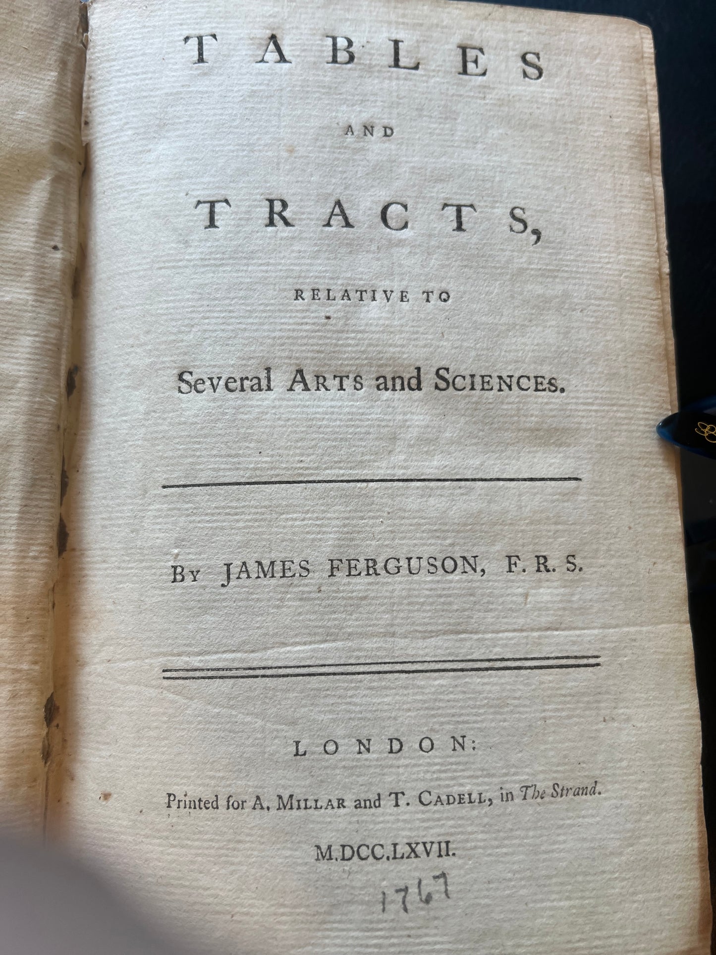 1767 Very Rare Complete "ALL PLATES" Original binding first edition. Table and Tracts.