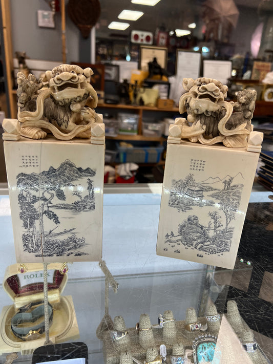 China 1923 Tusk, 8 x 3 x 3 1/2 W/ Authentic Appraisal $12,000.00