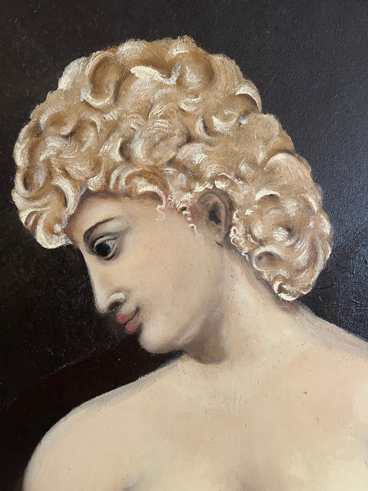 Original Oil, David J S De Landi, 2011. Oil on canvas 5 x 7 feet 6 1'2 in Gilded frame